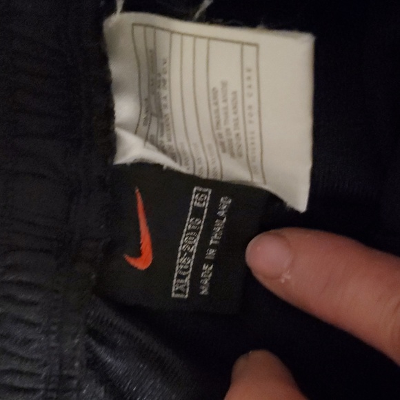 Nike Youth XL Track Pants Y2K Stripe Warm Up Bkack Tag Drawstring Zipper Leg - Picture 5 of 8